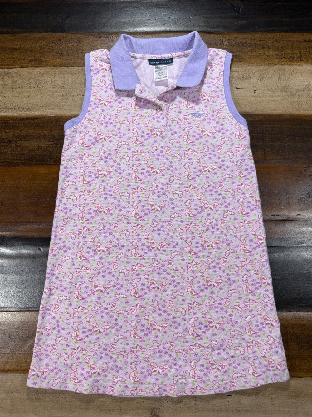 Dockers Lavender and Pink Butterfly Polo Dress